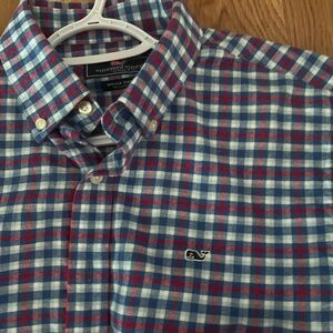 Vineyard Vines Whale Shirt Kids Boys XL (18)Long Sleeve Collared Cotton